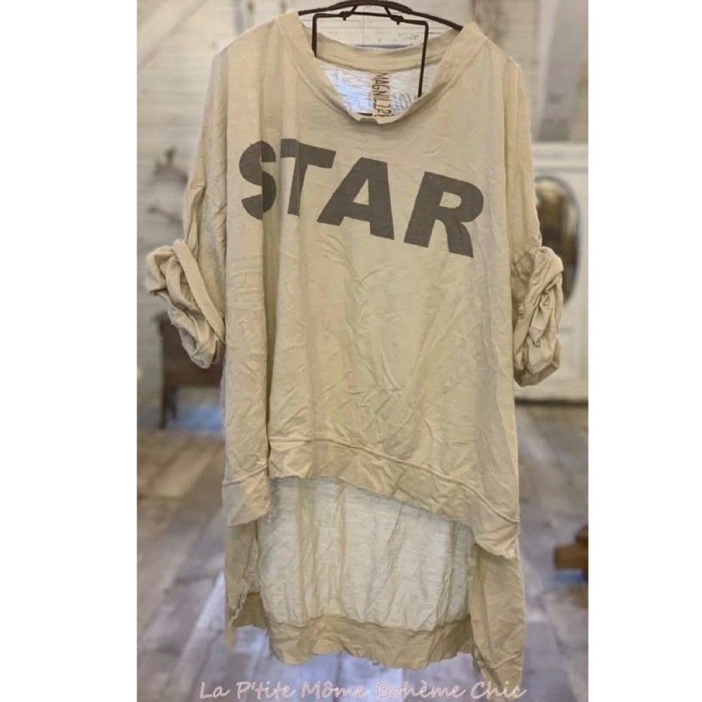 Magnolia Pearl Hi Lo Bold Star Francis Pullover